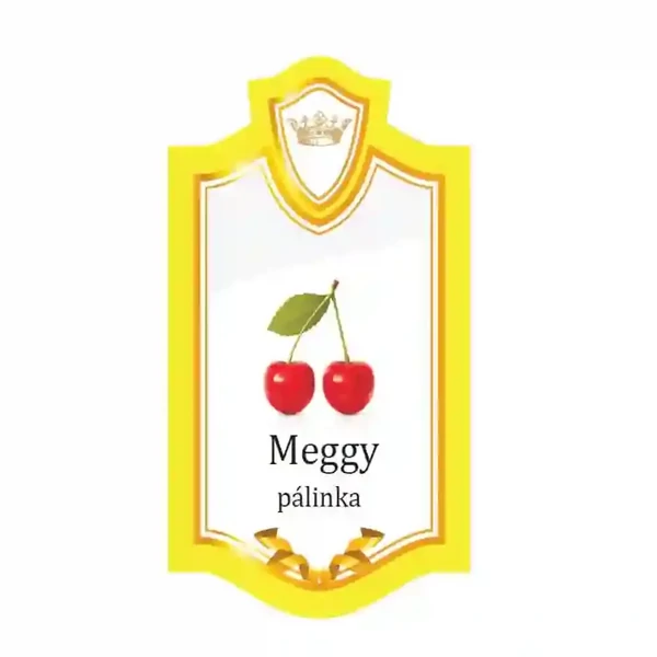 Pálinkás címke meggy